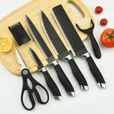 SteelChef Pro 6 Peças – Kit de Facas Profissionais Antiaderentes