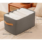 Kit 4 Organizadores Dobráveis p/ Roupas – Cinza ou Caqui